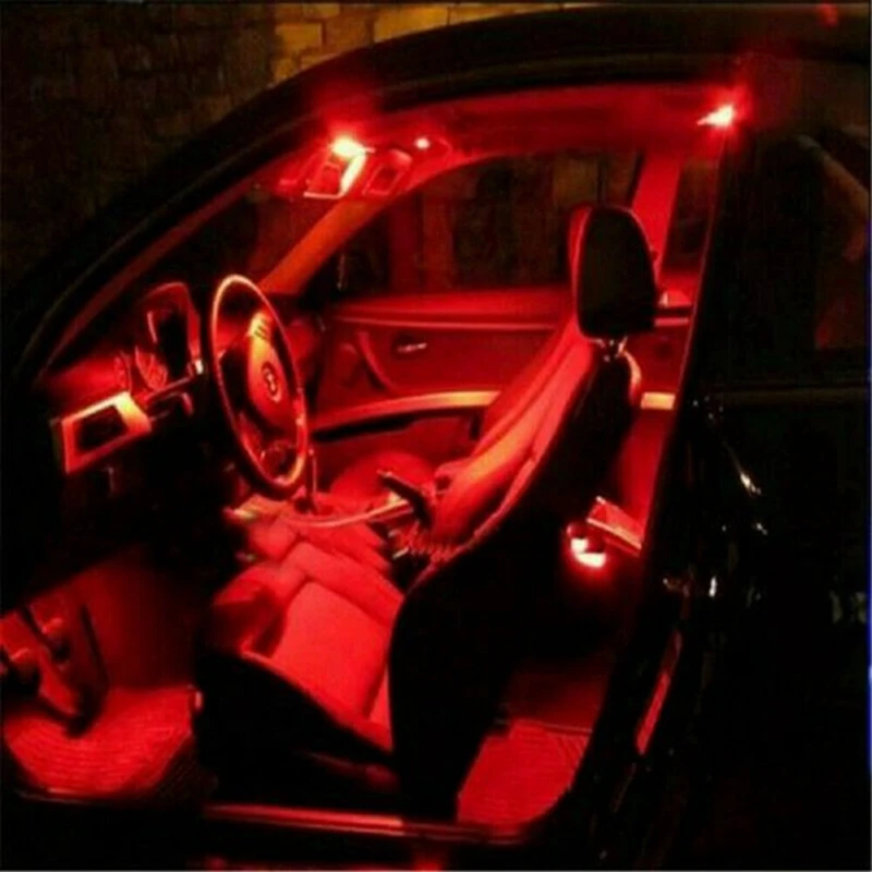 

10Pcs RED T10 LED Car Light Bulbs Turn Signal Light T10 W5W 5 SMD 5050
