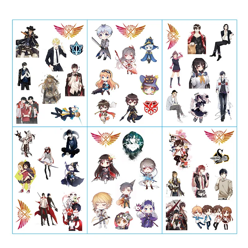 

6 Sheets/Set Anime The King's Avatar Decorative Sticker Scrapbooking DIY Craft Stickers Stationery