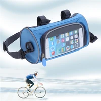 handlebar bag bicycle front bag touchscreen phone holder bag pack shoulder bag mtb cycling storage bag