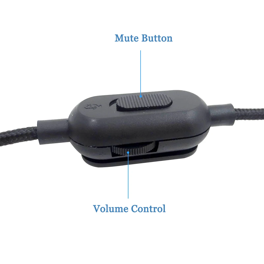 Офисная игровая гарнитура для дома с регулировкой громкости универсальный аудио