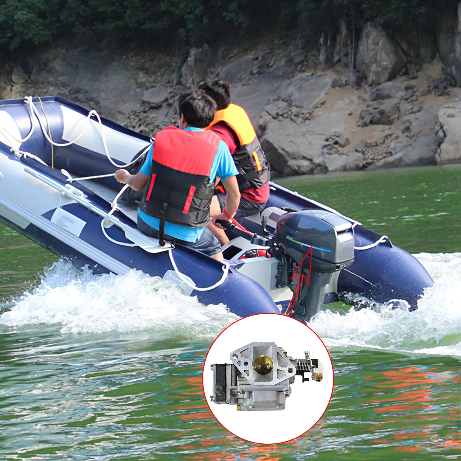 

Boat Motor Outboard Carburetor Marine Motor Carbs Carburetor Assy For 15HP 2-Stroke H Ang Kai Outboard Accessories Marine Boat