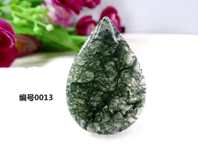 Подвеска из натурального агата в виде капли воды листья нефрит миелин подвеска