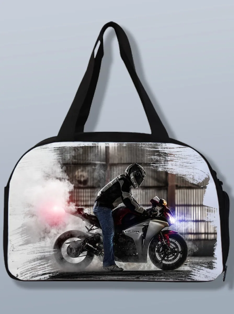 Спортивная сумка для спорта фитнеса похода с принтом Спорт мотоциклы - 359 | и