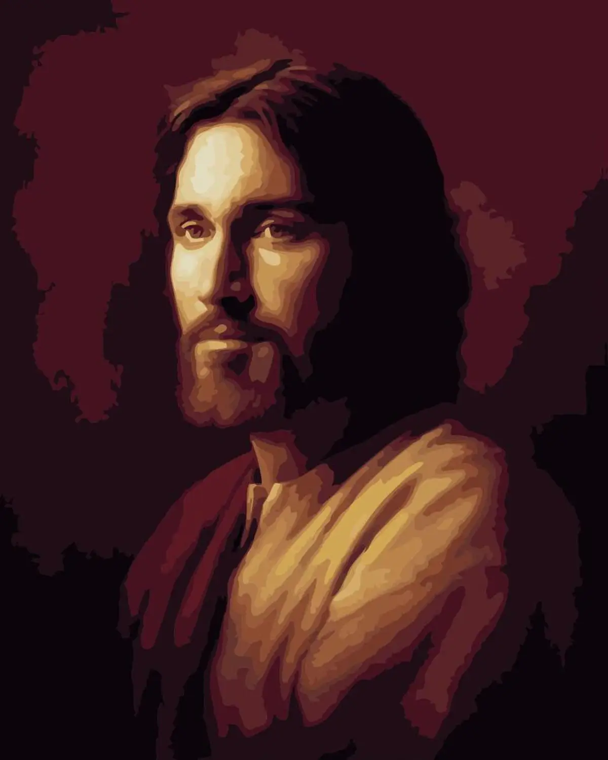 Картина по номерам рисунок Иисуса на холсте Ручная роспись картины портретное