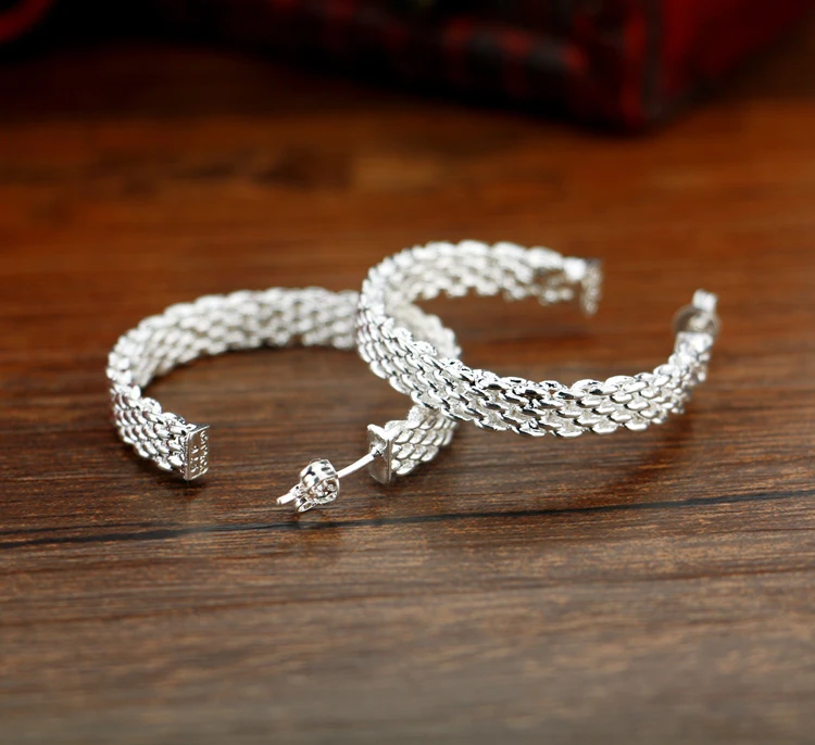 В богемном стиле Простые Модные женские ботильоны новые модные 925 серебро серьги