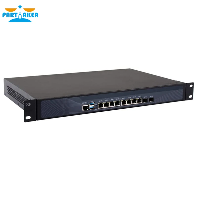 Partaker R7 брандмауэр 1U Rackmount сетевое устройство безопасности Intel Core i3 2350M с 8 * I 211