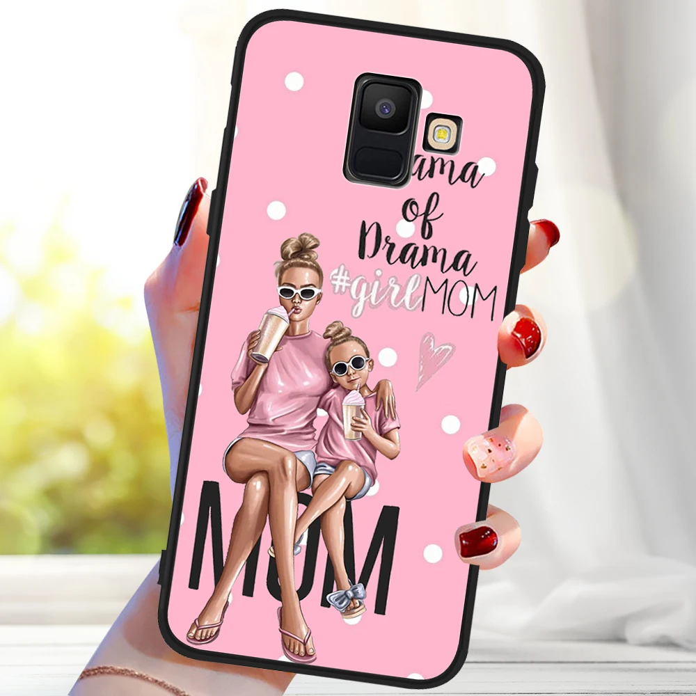 Супер Мышь для мамы с дочкой детские мягкие для samsung Galaxy A9 A8 A7 A6 A5 A3 J3 J4 J5 J6 J8 плюс M30 A40S A10 A20E чехол Крышка