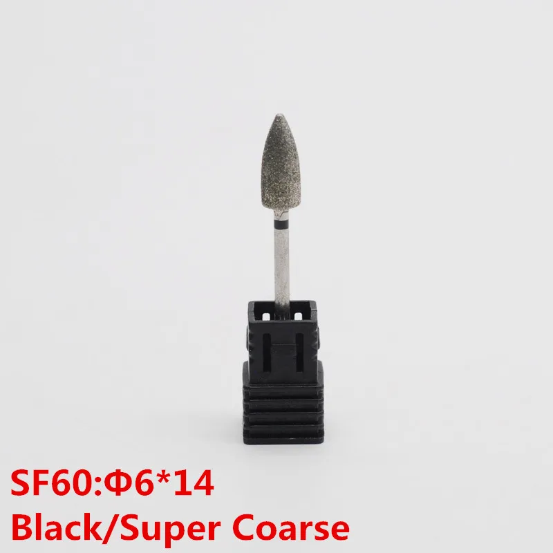 1Pcs SF60 Стоматологическая лаборатория, Полировочный Бур, инструмент для маникюра, педикюра, большое алмазное сверло для ногтей, аксессуары для ногтей, Korund Bur, резцы для фрезы - Цвет: 1Pcs SF60