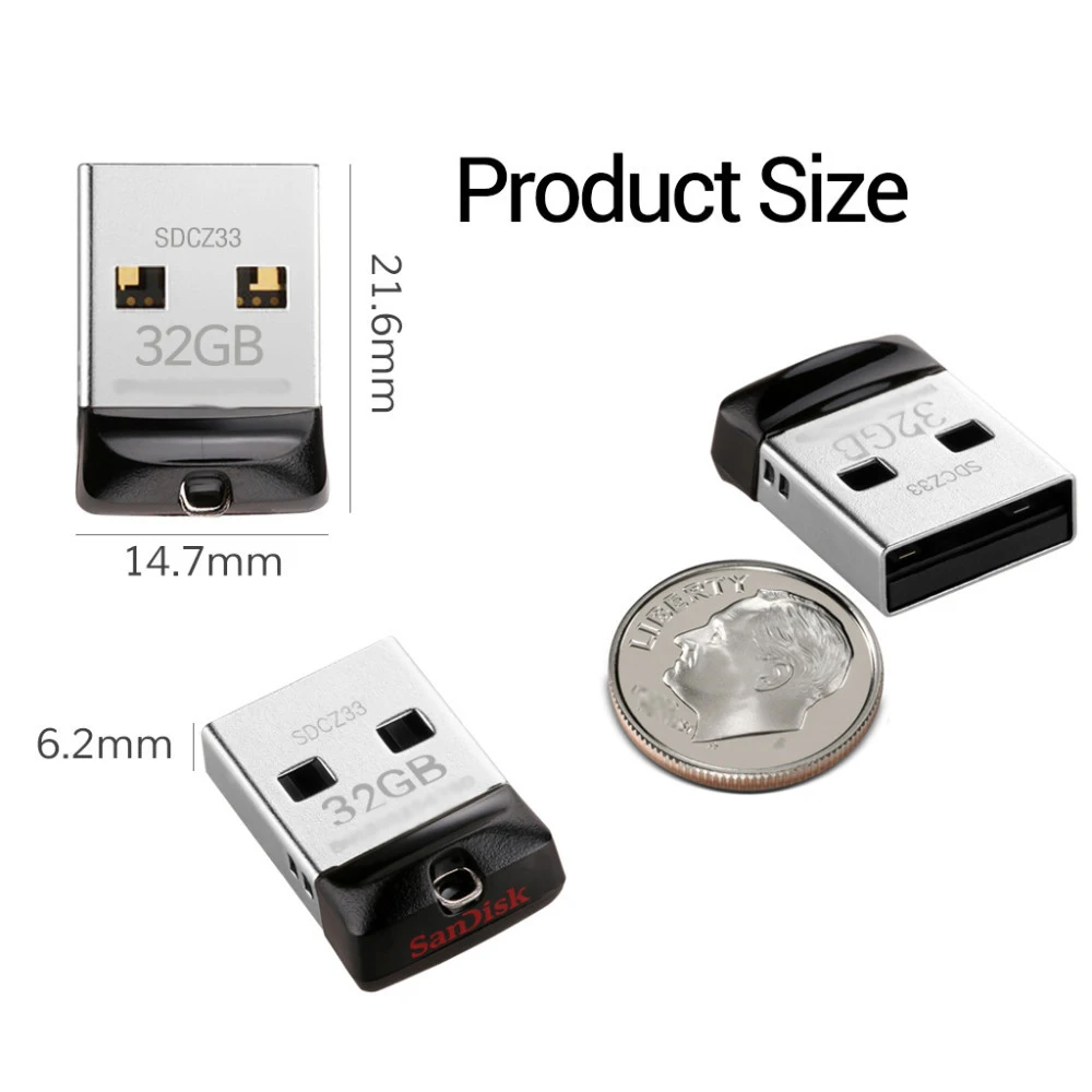 Двойной Флеш накопитель SanDisk mini USB флэш 32 ГБ 8 Гб оперативной памяти 16 встроенной