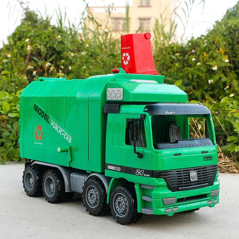 1:22 детская Санитарная Машина мусоровоз игрушка мальчик моделирование инерции инженерное литье Чистящая игрушка транспорт Модель Коллекция