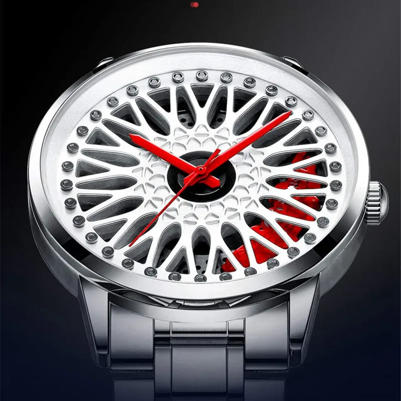 

Brand Watch Men Car Rim Hub Watch Unique Luxury Sports Car Men Watches Quartz Waterproof Rim Hub Wheel Wristwatch Reloj Hombre