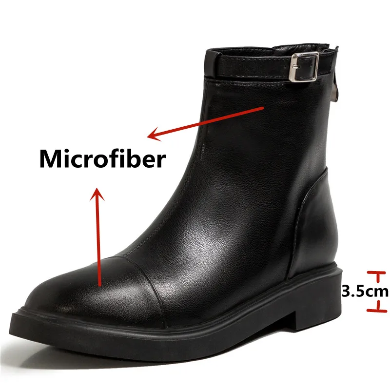 FEDONAS Zipper Female Ankle Boots Hot Sale Concise Designer Thick Heels Shoes Woman 2021 Winter Working | Обувь