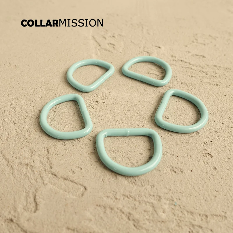 Металлическое синее D образное кольцо сделай сам для ошейника собаки 25 мм