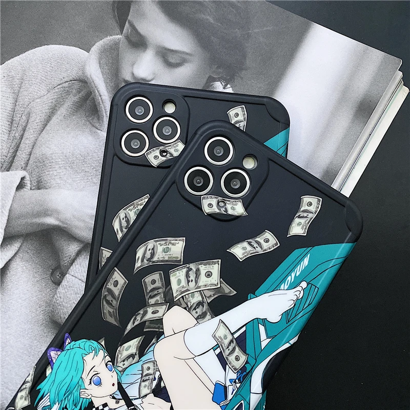 

Cartoon Anime Butterfly Ninja Character Graffiti IPhone11ProMax/12Mini/XR/XS/X/8 Anti-drop Silicone Couple Phone Case Wholesale