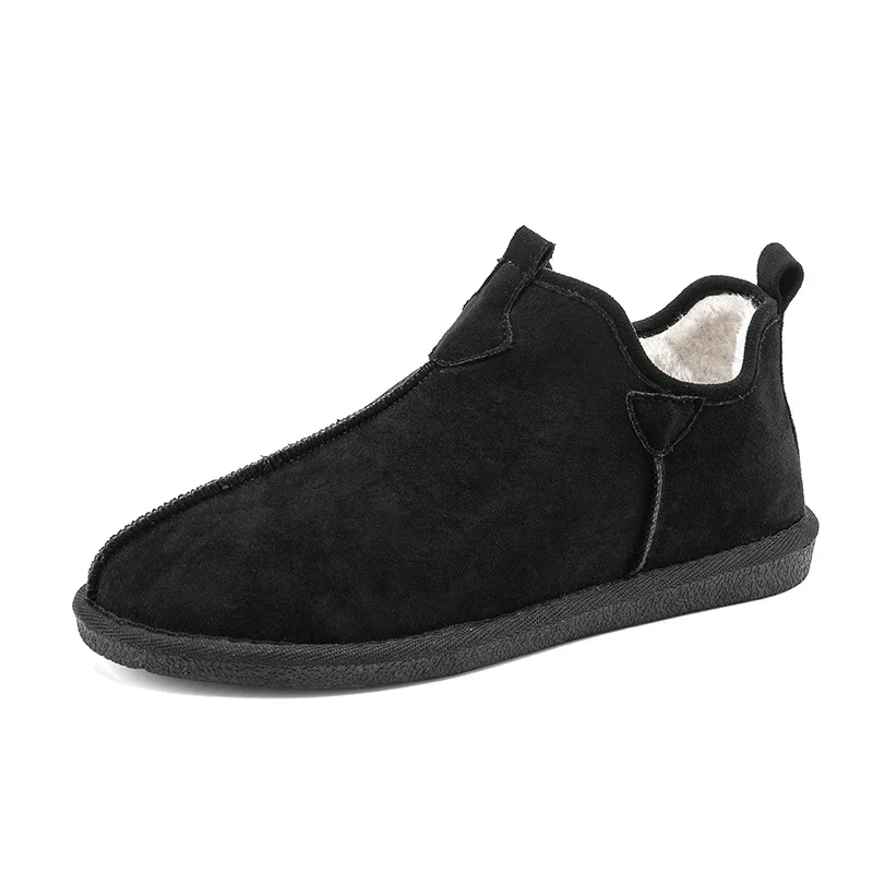 

Men Boots Ankle Boots Winter Non-slip British Style Warm Men Flat Walking Shoes Solid Men Ankle Boots Fabric Sapato Masculio