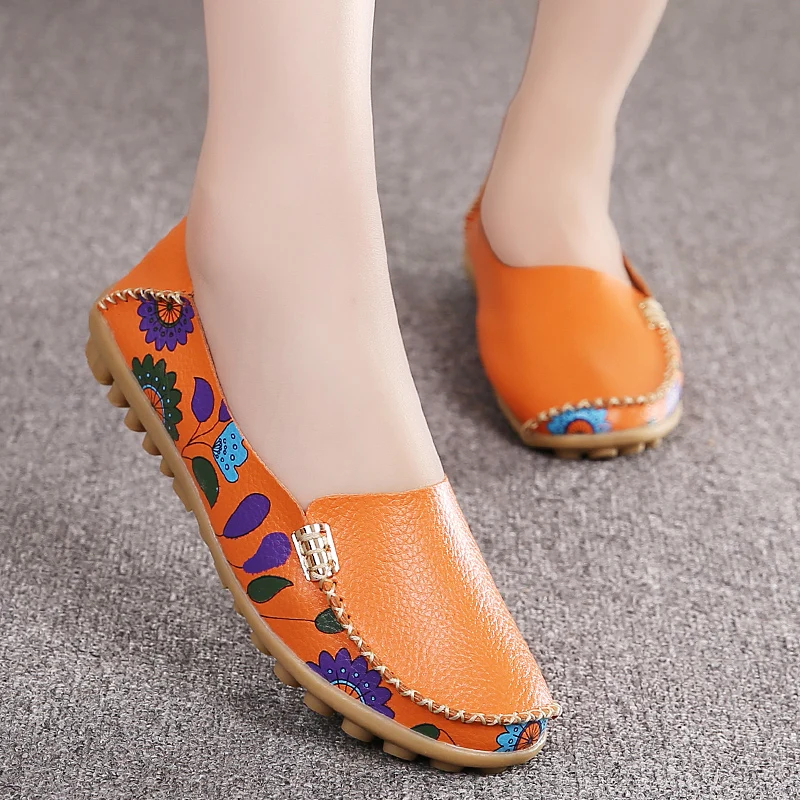 Женская кожаная повседневная обувь на плоской платформе удобные лоферы низком