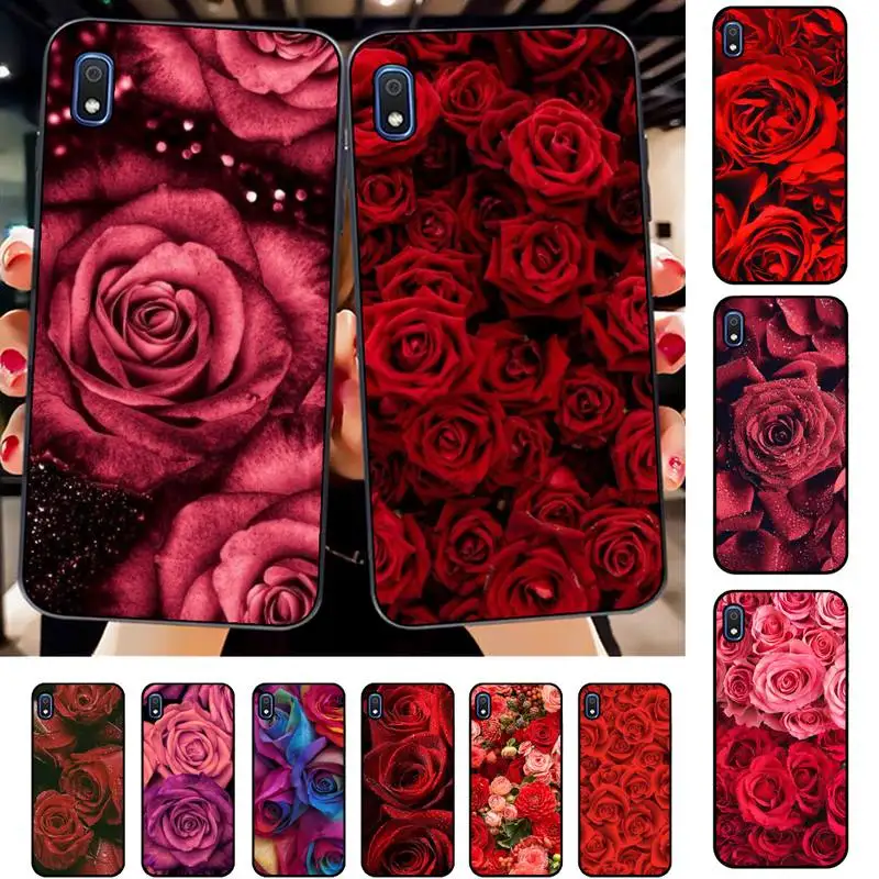 

LVTLV Bright Red Rose Flowers Phone Case for Samsung A51 01 50 71 21S 70 31 40 30 10 20 S E 11 91 A7 A8 2018