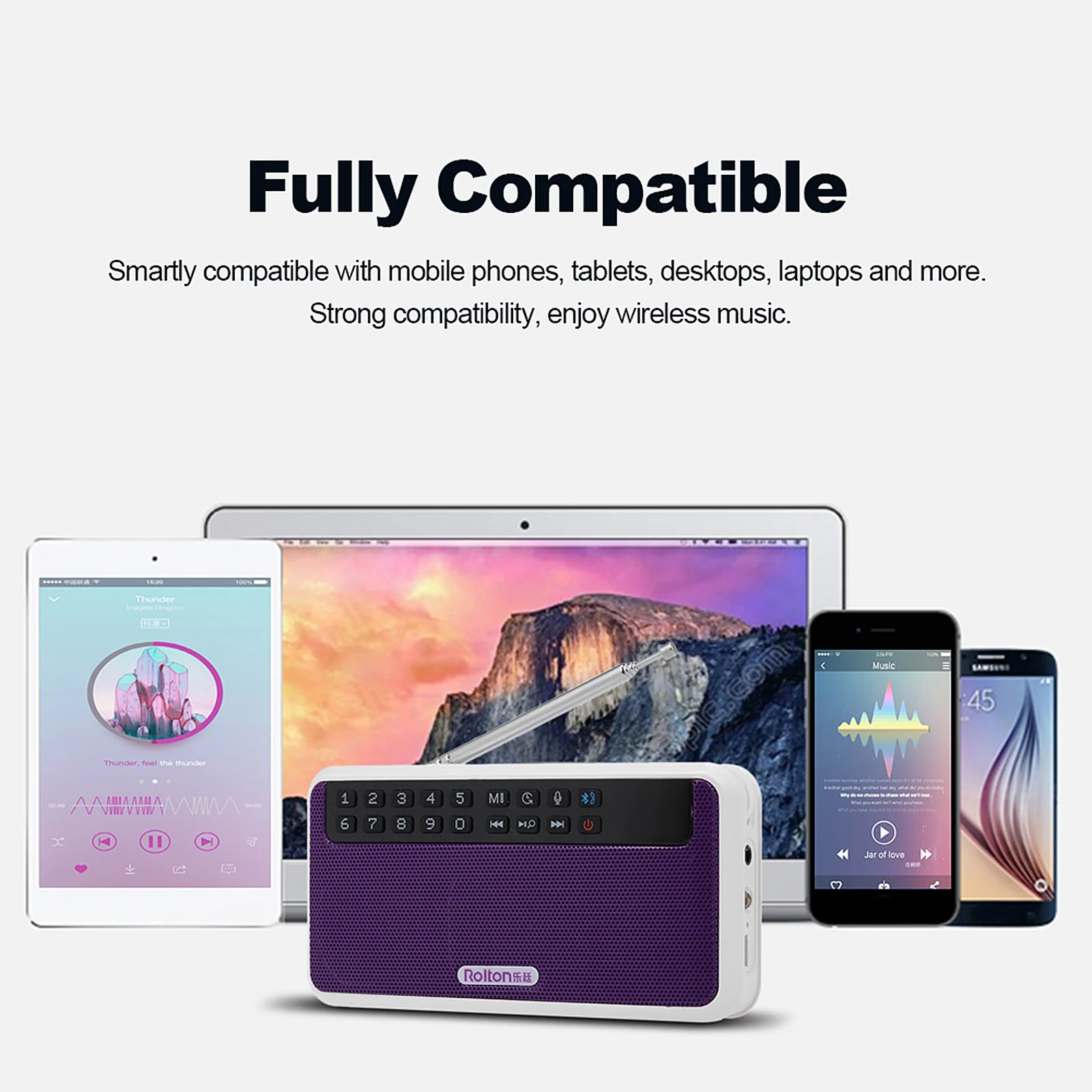 Беспроводная Bluetooth Колонка Rolton E500 6 Вт Hi-Fi стерео музыкальный плеер портативная