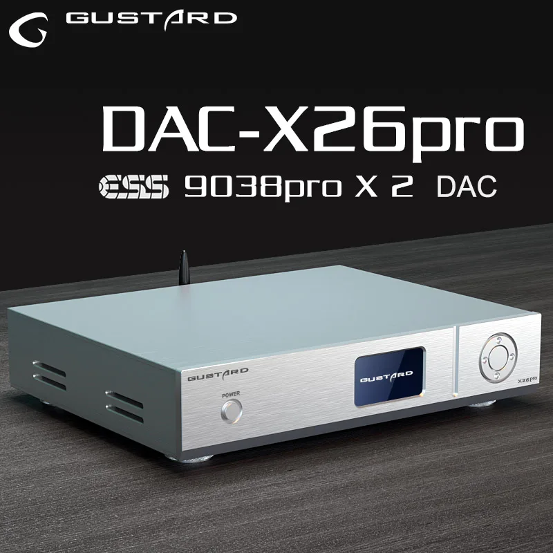 Gustard DAC X26PRO ESS9038PRO DUAL CORE MQA Full decoding DSD512 PCM768KHz LDAC Bluetooth 5.0 Decoder|Цифро-аналоговые