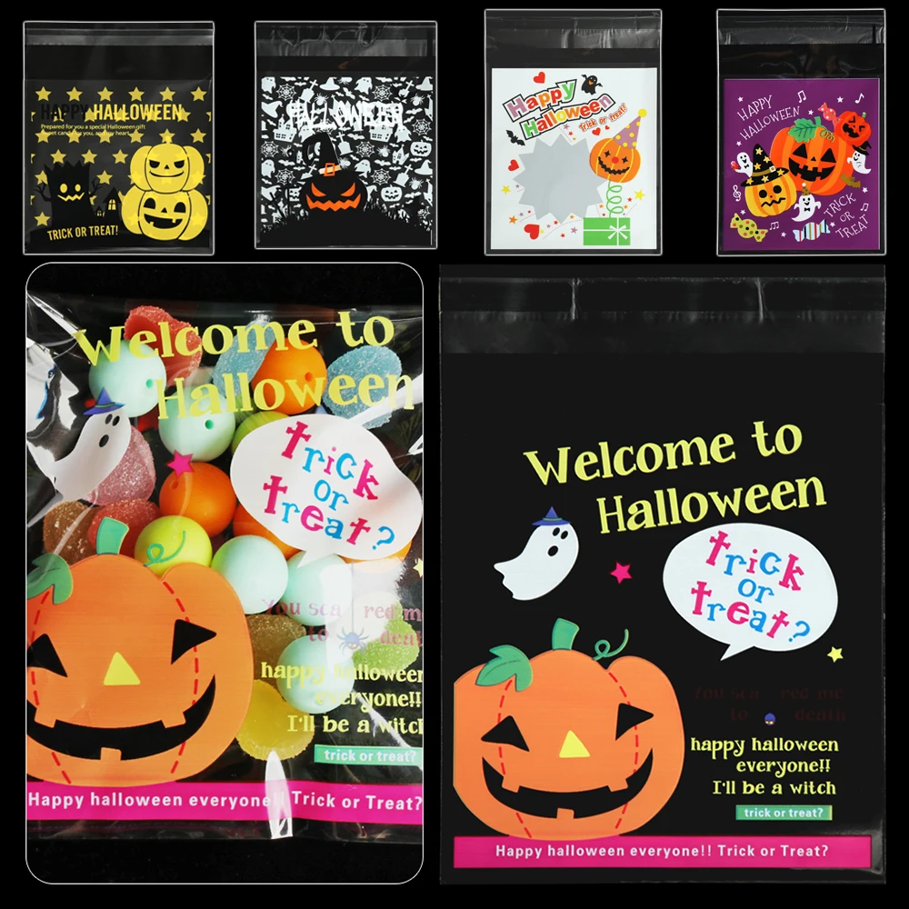 100 шт. пакеты для конфет на Хэллоуин|Подарочные сумки и упаковка| |