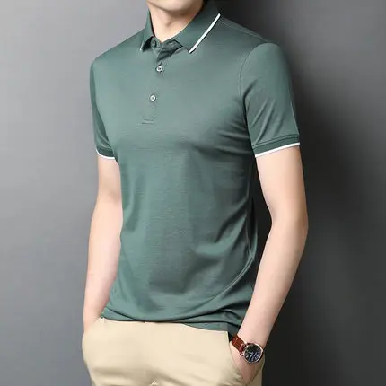 

Summer men's business casual short sleeve t-shirt 2597