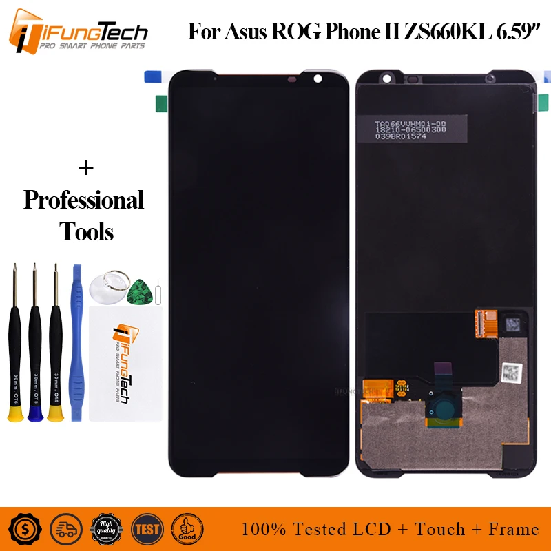 6 59 &quotОригинальный ЖК-дисплей для ASUS ROG Phone 2 Phone2 II ZS660KL AMOLED экран + сенсорная панель