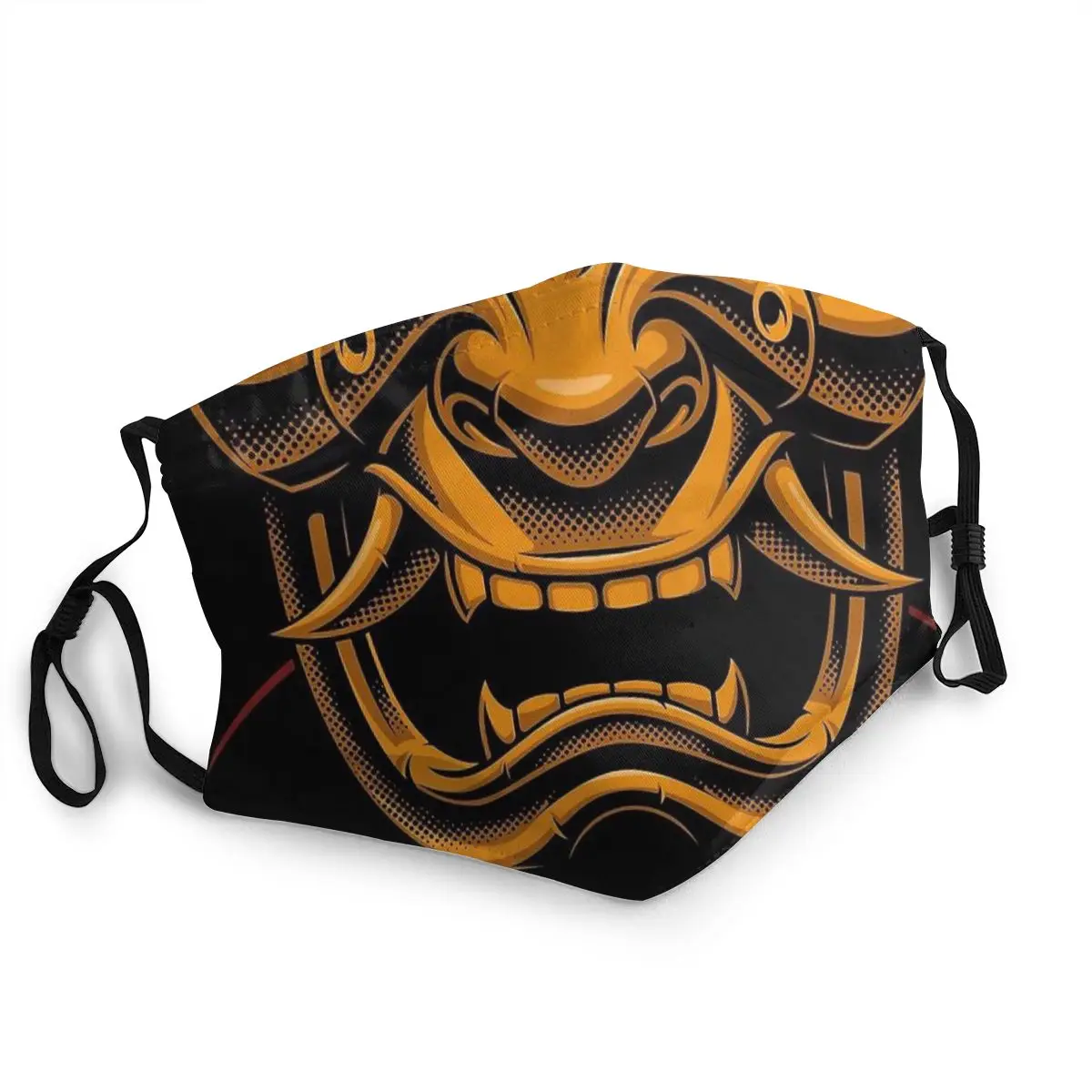 Маска для рта шлема Fiery Demon Samurai Oni Japan защита Многоразовые моющиеся маски унисекс