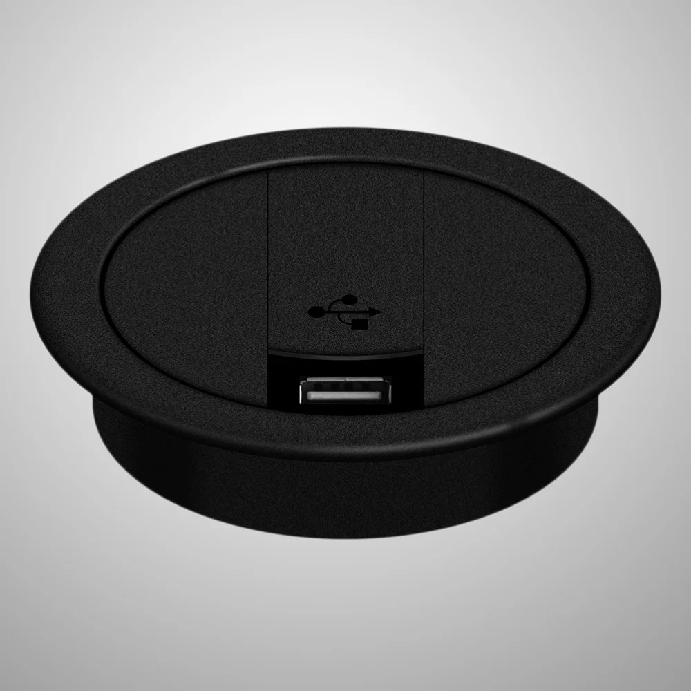 universal wireless qi charger furniture office table mounted quick charging pad with usb port for smart phones white free global shipping