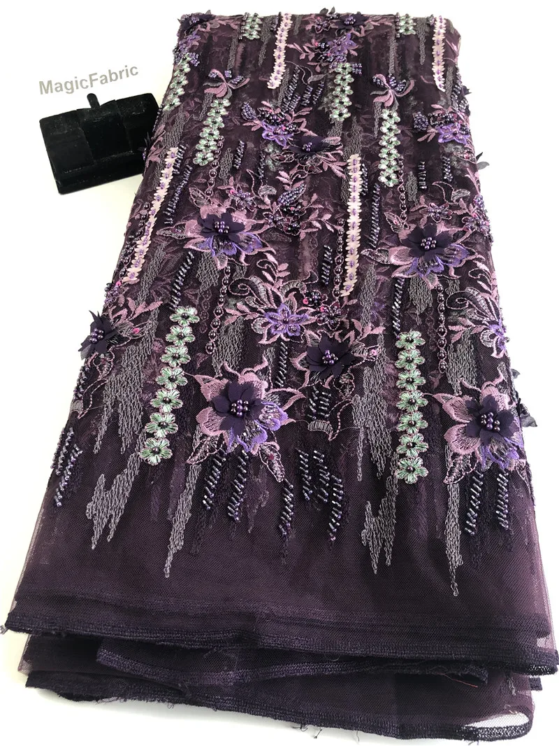 Нигерийская Тюлевая кружевная ткань Лидер продаж вышитая французская сетчатая в