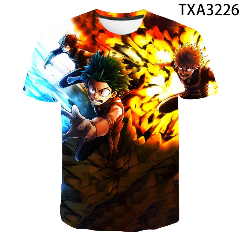 

My Hero Academia Men Women Children Summer Fashion Midoriya Izuku 3D Printed Boku No Hero Academia Boy Girl Kids Tops Cool Tees