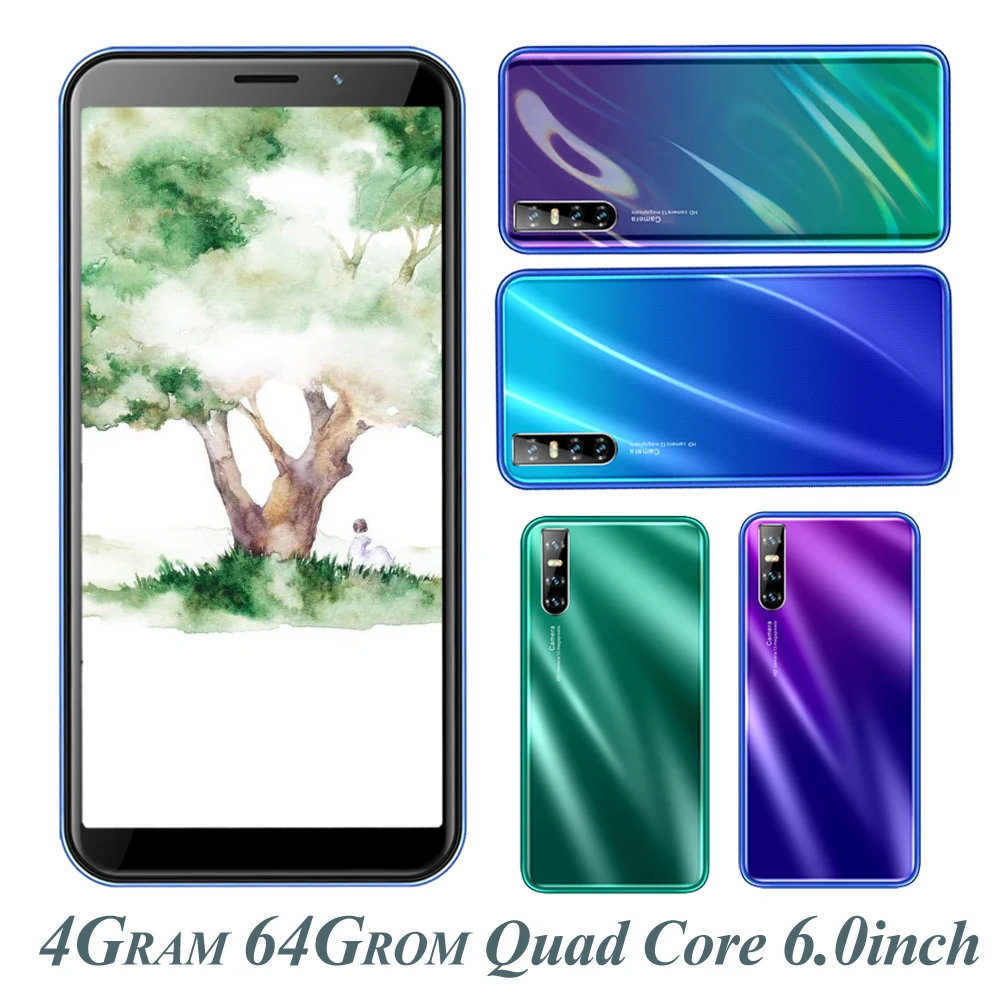 

Android Mobile Phones K30i Quad Core Face ID 13MP Screen 4G RAM 64G ROM Original Smartphones Unlocked 6.0 inch 2SIM Celulares