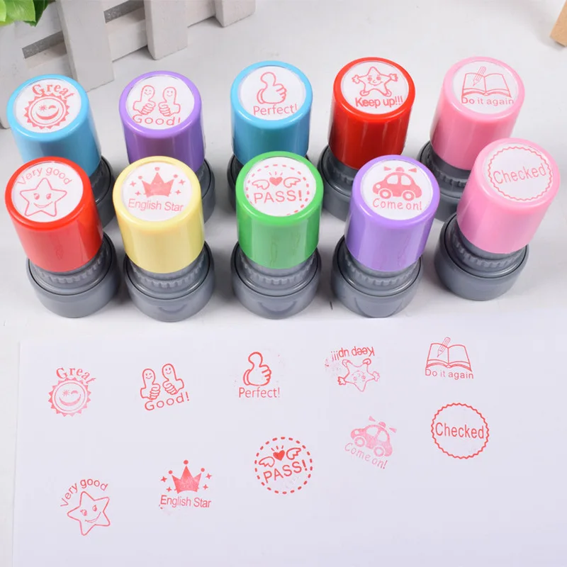 1PC Self Inking Comment Stamp for Teachers Kids Decorative Stamps Scrapbook DIY Scrapbooking | Дом и сад