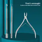 Ножницы для кутикулы Nipper Нержавеющаясталь Радуга Пинцет Машинка для удаления омертвевшей кожи плоскогубцы-ножницы Толкатель инструмент для ногтей Nail Art TSLM2