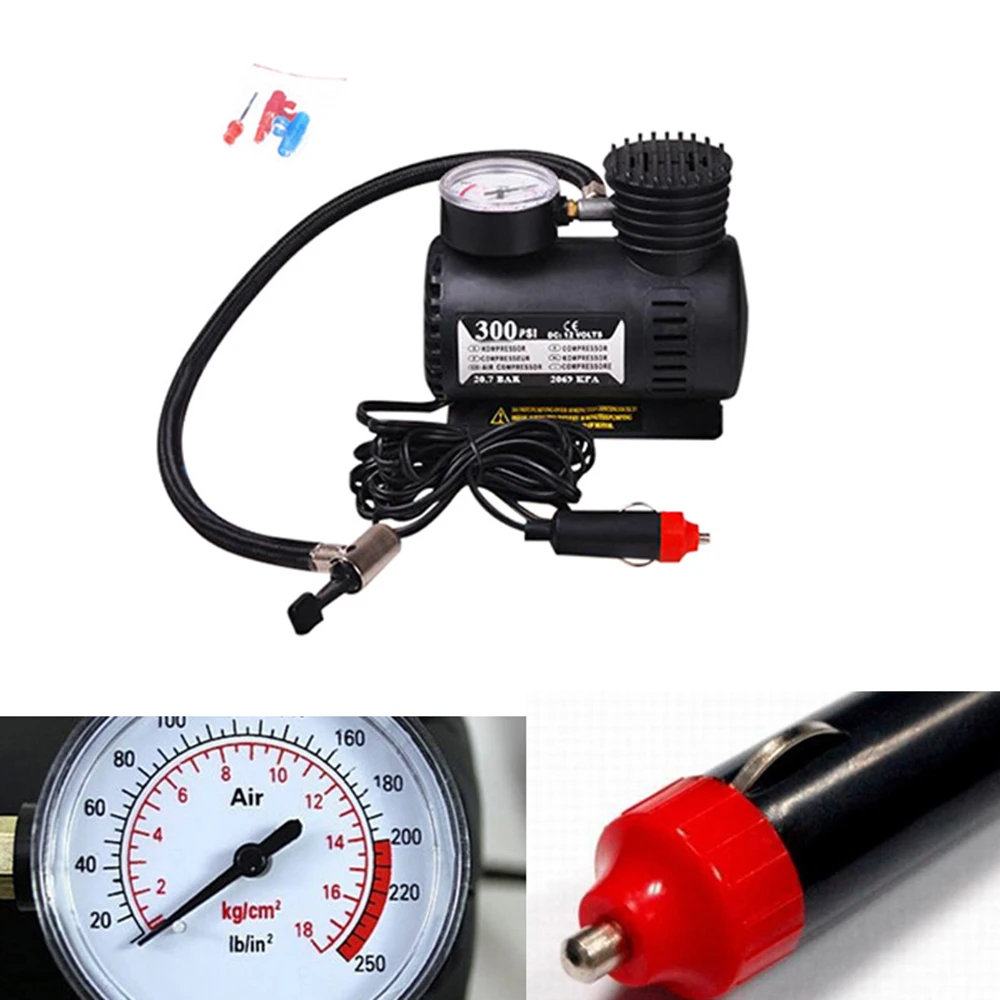 

12v Car Auto Electric Pump Air Compressor Portable Tire Inflator New