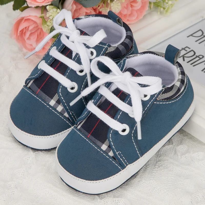 

KIDSUN Newborn Baby Shoes Cotton Sole Outdoor Boy Girl Infant Toddler First Walkers Moccasins Non Slip Soft Sole Flat Crib Shoes