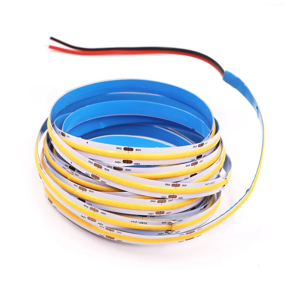 

12V 24V COB LED Strip 320 384 528 LEDs High Density Flexible Tape Diode COB Led Lights 3000K 4000K 6000K Linear Ribbon Dimmable