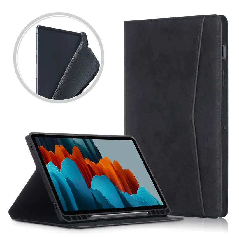 

For Samsung Galaxy Tab S7 Fe Plus 12.4 Case Funda With Pencil Holder Protective Stand Cover For Galaxy Tab S8 Plus 5G Case
