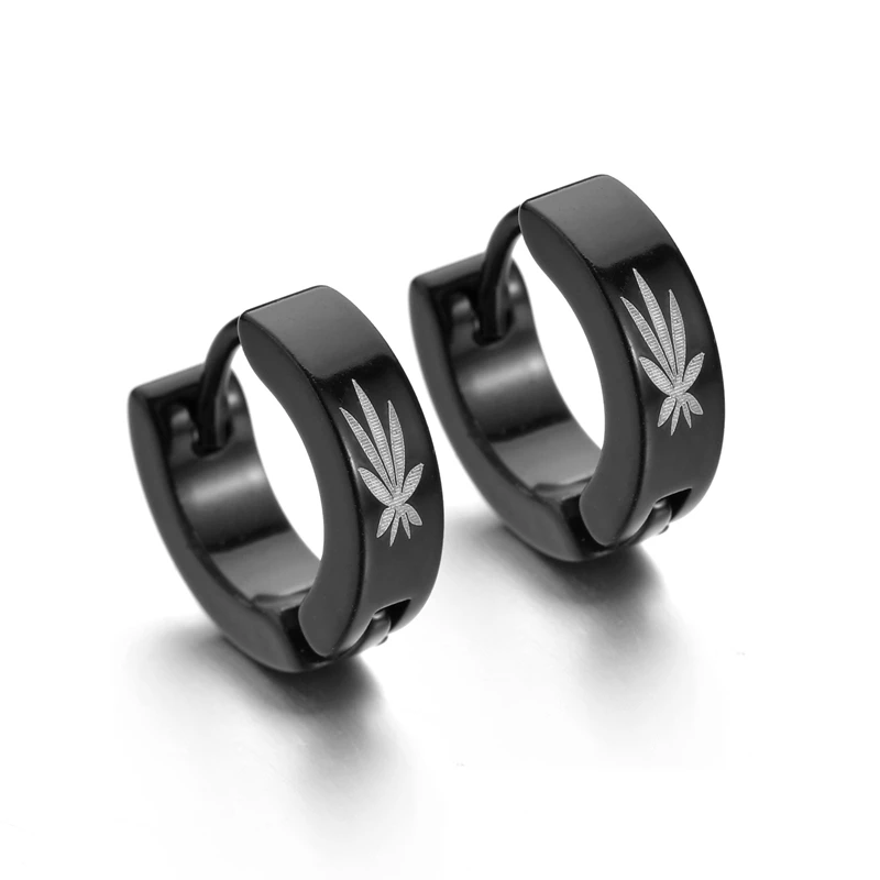 Панк стиль многоцветный круг креольские серьги нержавеющая сталь большой