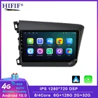 Для Honda Civic 2012 2013 2014 2015 Android 10 4G + 64G DSP IPS Автомагнитола мультимедийный видеоплеер Navig