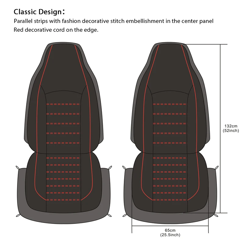 AUTOYOUTH Чехлы для передних сидений автомобиля Мода Стиль высокой спинкой ведро - Фото №1