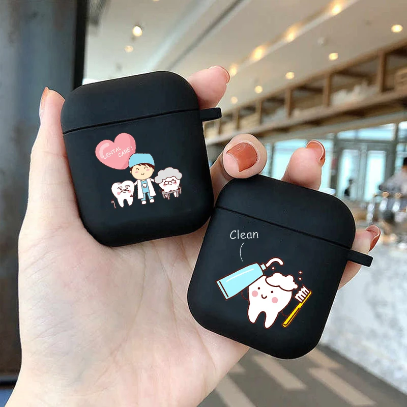

Fashion Lovely Cartoon dentist's tooth silicone TPU Case For AirPods 1 2 3 Pro Silicone Wireless Bluetooth Earphone Box Cover