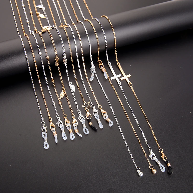 

Fashion Lanyard Sunglasses Bead Mask Chains For Women Pearl Crystal Punk Eyeglasses Chains 2021 New Fashion Jewelry Wholesale