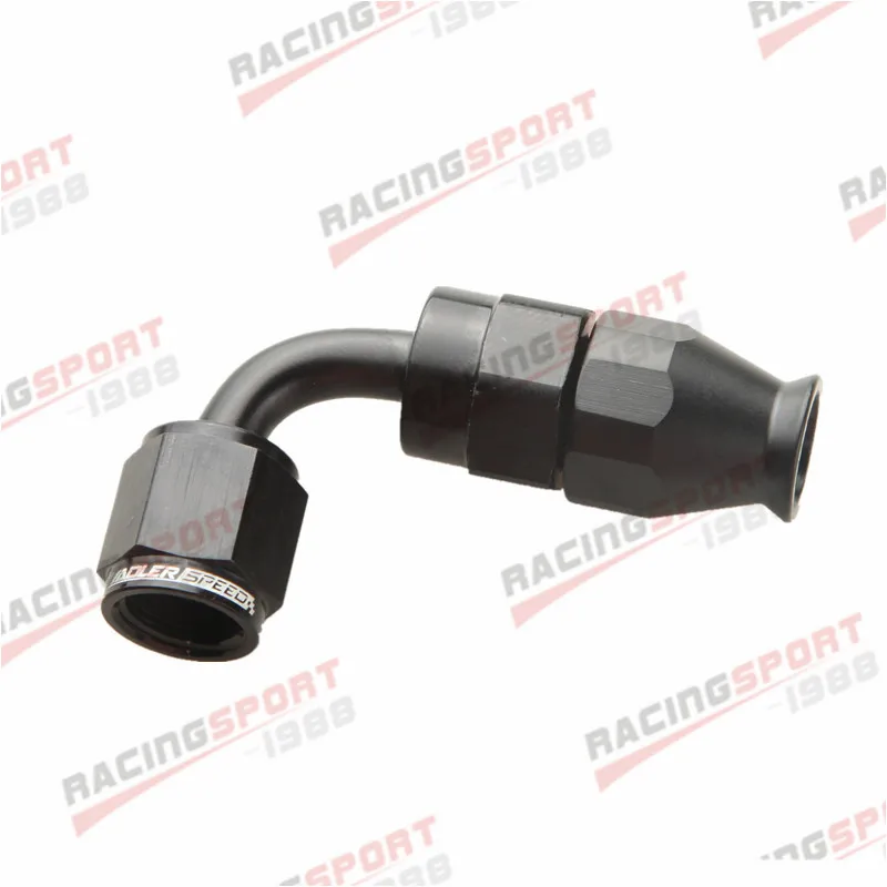 

AN4 4AN AN-4 90 Degree Reusable Swivel PTFE Hose End Fitting Black