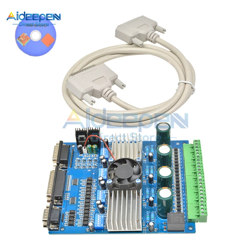 TB6560 DC 12-36 в 3A 4 оси шагового двигателя плата контроллера с ЧПУ двигатель постоянного тока привод с вентилятором для однополярного биполярного шагового двигателя