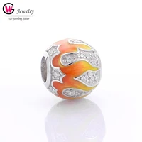 silver charm for bracelets beads pendants heat passion design beads accessories fit original pandor charms