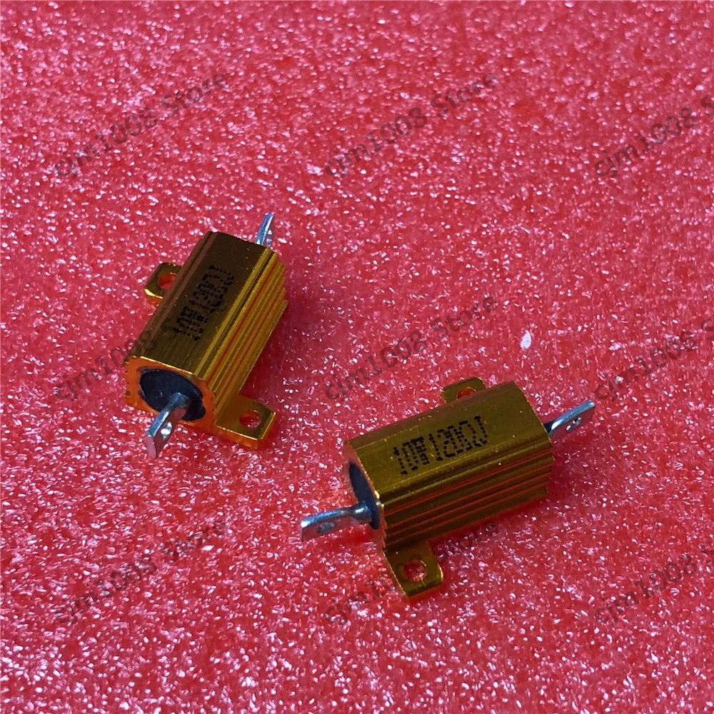 RX24-10W 3R 3RJ мощный металлический корпус золотой алюминиевый проволочный резистор 10