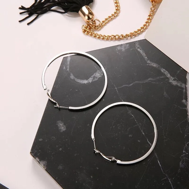 Hot seller geometric earrings for ladies punk-style big round 6 pairs with a earring 2019 fashion feminine accessory | Украшения и