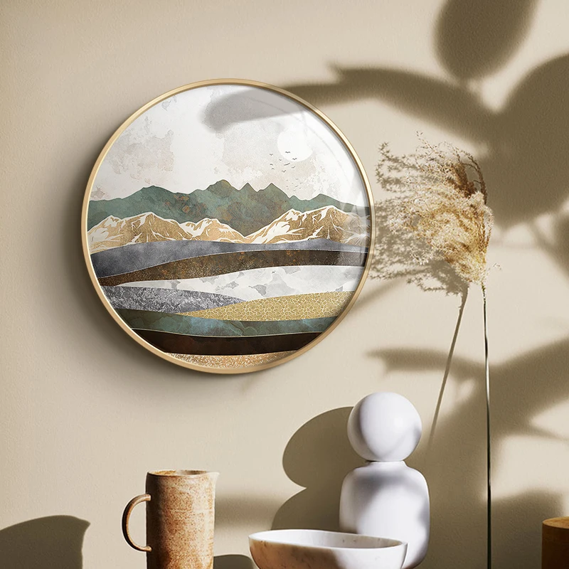 

Nordic Mountain Sunrise Wall Art Poster Print Home Decor Modern Abstract Landscape Pictures Scandinavian Bedroom Canvas Painting