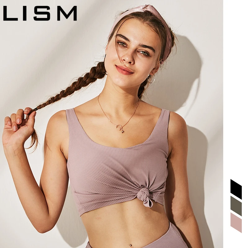 Женский Быстросохнущий цветной спортивный бюстгальтер с эффектом пуш ап майки