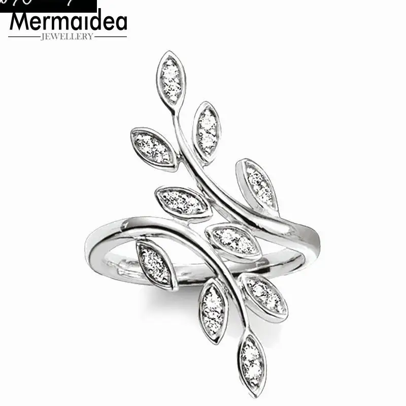 Кольцо Tendrils маленькое дерево серебряное покрытие Романтический Модный подарок